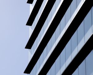Preview wallpaper building, angle, architecture, minimalism, gray