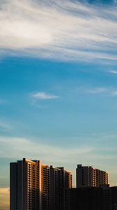 Preview wallpaper building, apartment, architecture, sunset, sky