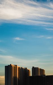 Preview wallpaper building, apartment, architecture, sunset, sky