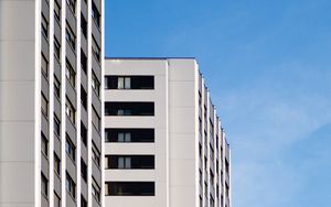 Preview wallpaper building, apartments, architecture, sky