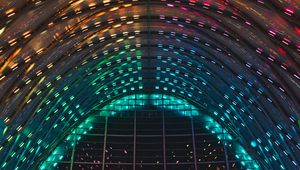 Preview wallpaper building, arch, backlight, colorful