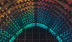 Preview wallpaper building, arch, backlight, colorful