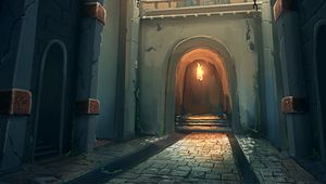 Preview wallpaper building, arch, passage, architecture, art