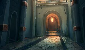 Preview wallpaper building, arch, passage, architecture, art