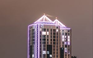Preview wallpaper building, architecture, backlight, night, dark
