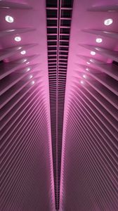 Preview wallpaper building, architecture, backlight, modern, purple
