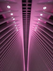 Preview wallpaper building, architecture, backlight, modern, purple