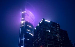 Preview wallpaper building, architecture, backlighting, modern, city, night