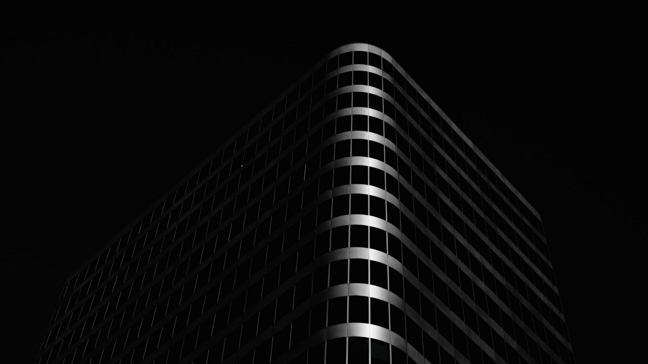 1280x720 Wallpaper building, architecture, black, dark