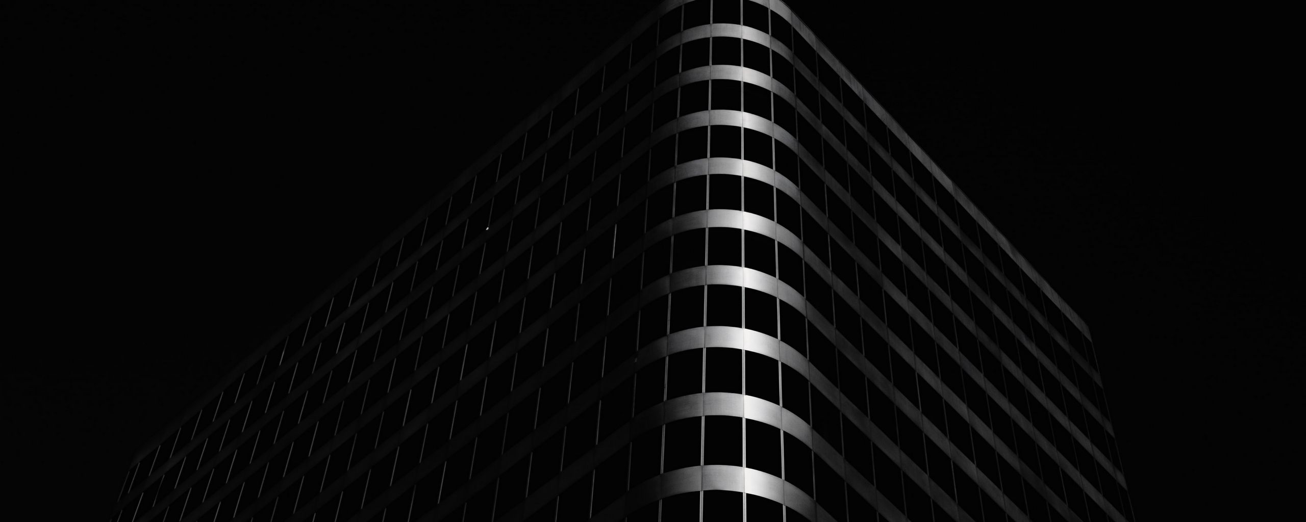 2560x1024 Wallpaper building, architecture, black, dark