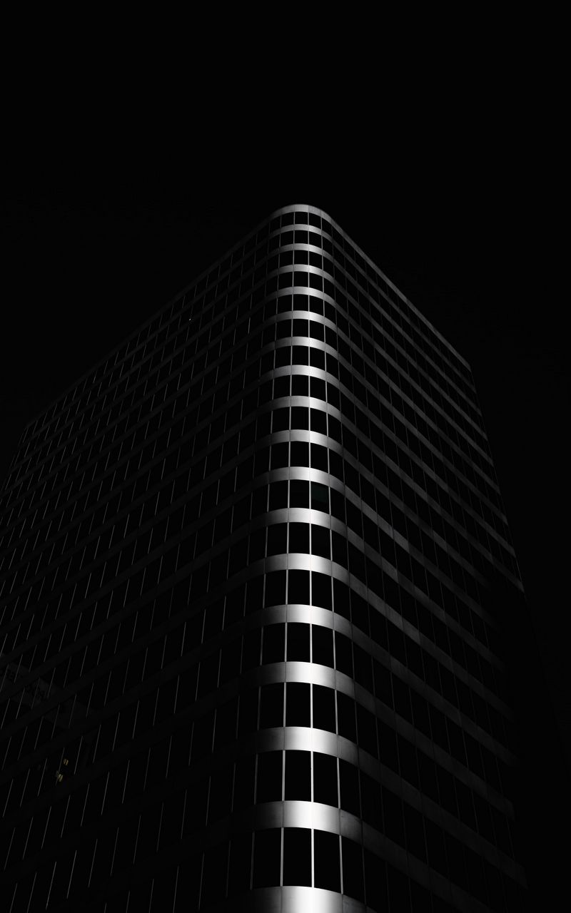 800x1280 Wallpaper building, architecture, black, dark