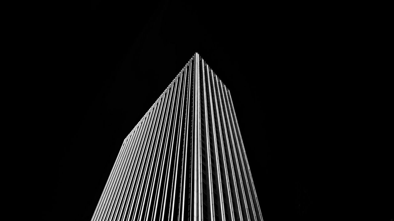 Wallpaper building, architecture, black, black and white