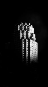 Preview wallpaper building, architecture, black and white, black