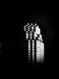 Preview wallpaper building, architecture, black and white, black