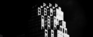 Preview wallpaper building, architecture, black and white, black