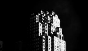 Preview wallpaper building, architecture, black and white, black