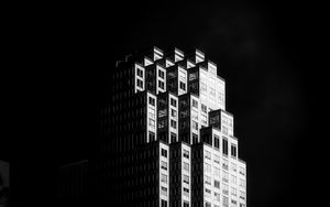 Preview wallpaper building, architecture, black and white, black