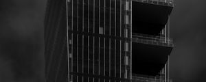 Preview wallpaper building, architecture, black and white, facade