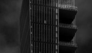 Preview wallpaper building, architecture, black and white, facade