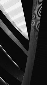 Preview wallpaper building, architecture, bottom view, black and white, bw