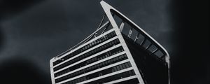 Preview wallpaper building, architecture, bw, night