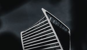 Preview wallpaper building, architecture, bw, night