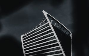 Preview wallpaper building, architecture, bw, night