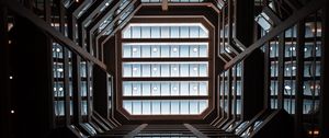 Preview wallpaper building, architecture, ceiling, perspective, dark