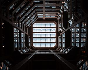 Preview wallpaper building, architecture, ceiling, perspective, dark