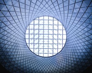 Preview wallpaper building, architecture, ceiling, glass, round