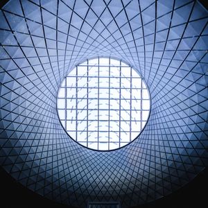 Preview wallpaper building, architecture, ceiling, glass, round