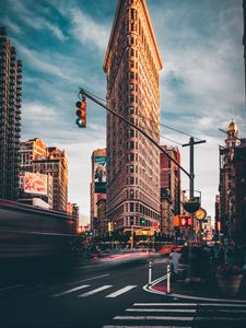 Preview wallpaper building, architecture, city, street, new york