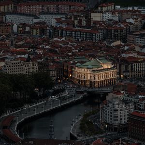 Preview wallpaper building, architecture, city, roofs, river