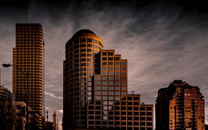 Preview wallpaper building, architecture, clouds, reflection, twilight