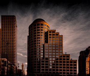 Preview wallpaper building, architecture, clouds, reflection, twilight