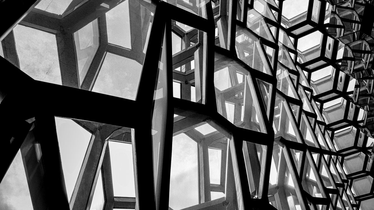 Wallpaper building, architecture, construction, black and white