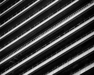 Preview wallpaper building, architecture, construction, black-and-white, bw