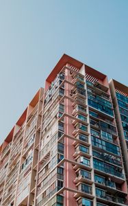 Preview wallpaper building, architecture, corner, windows, bottom view