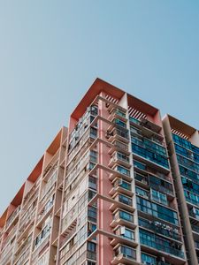 Preview wallpaper building, architecture, corner, windows, bottom view