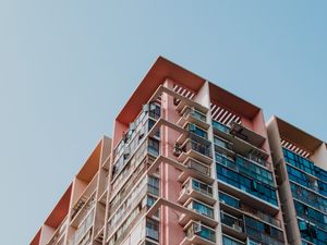 Preview wallpaper building, architecture, corner, windows, bottom view