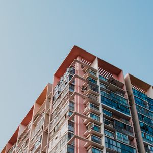 Preview wallpaper building, architecture, corner, windows, bottom view