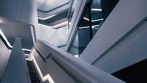 Preview wallpaper building, architecture, design, minimalism, stairs