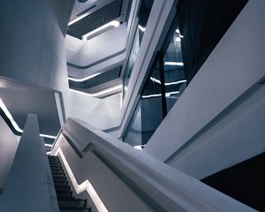 Preview wallpaper building, architecture, design, minimalism, stairs