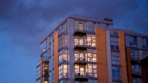 Preview wallpaper building, architecture, dusk