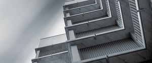 Preview wallpaper building, architecture, edges, bottom view, gray