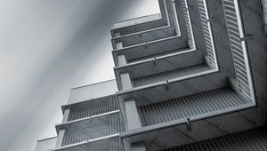 Preview wallpaper building, architecture, edges, bottom view, gray