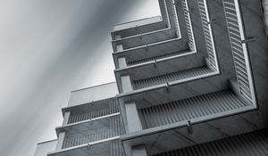 Preview wallpaper building, architecture, edges, bottom view, gray