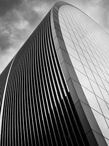 Preview wallpaper building, architecture, edges, facade, black and white