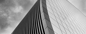 Preview wallpaper building, architecture, edges, facade, black and white