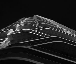 Preview wallpaper building, architecture, edges, bottom view, black and white